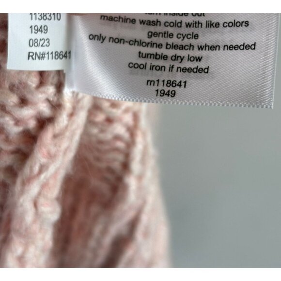 Lane Bryant Women’s Tunic Knit Pullover Open Stitch Sweater Pink Size 18/20 - Picture 9 of 12